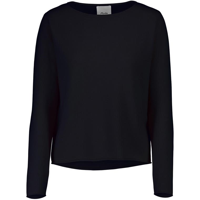 Allude Cashmere Boatneck Sweater, Sort